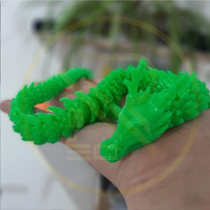 پرینت سه بعدی طرح مار و افعی متحرک با کیفیت بالا و رنگ سبز تولید شده ست