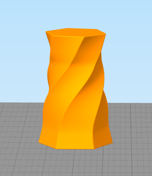 مدل سه بعدی شمع استوانه مارپیچ