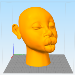 مدل سه بعدی طرح صورت انسان