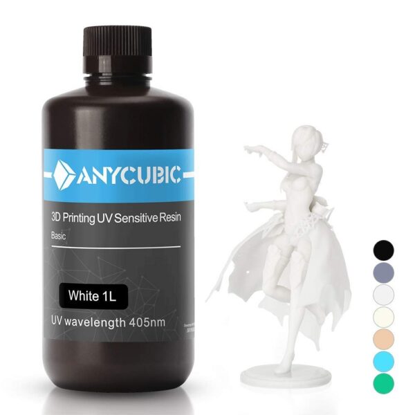 anycubic uv resin 405nm rapid photopolymer white