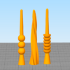 مدل سه بعدی ست شمع استوانه مینیمال (STL)