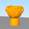 مدل سه بعدی گلدان طرح صورت (STL)