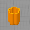 مدل سه بعدی شات شمع طرح گل کد02 (STL)