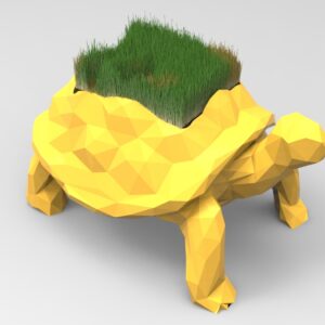 مدل سه بعدی گلدان طرح لاکپشت (STL)