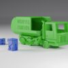 مدل سه بعدی کامیون حمل زباله (stl)
