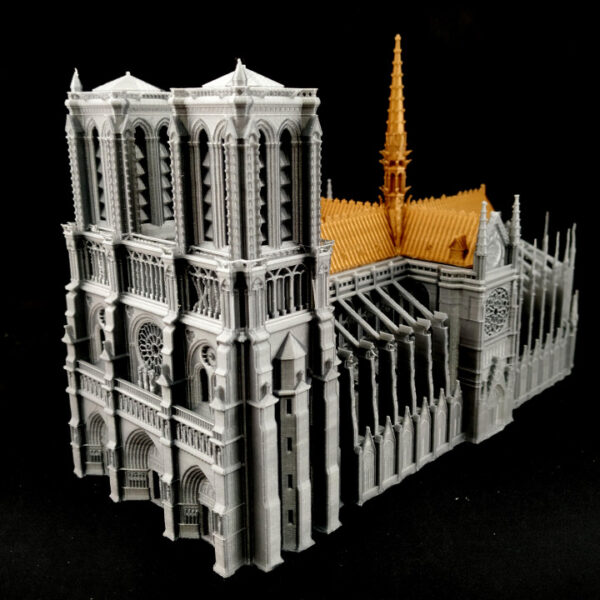 مدل سه بعدی ماکت کاخ نوتردام پاریس (stl)