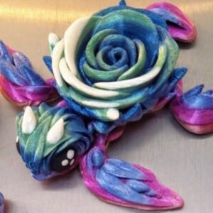 مدل سه بعدی لاکپشت طرح گل متحرک (slt)